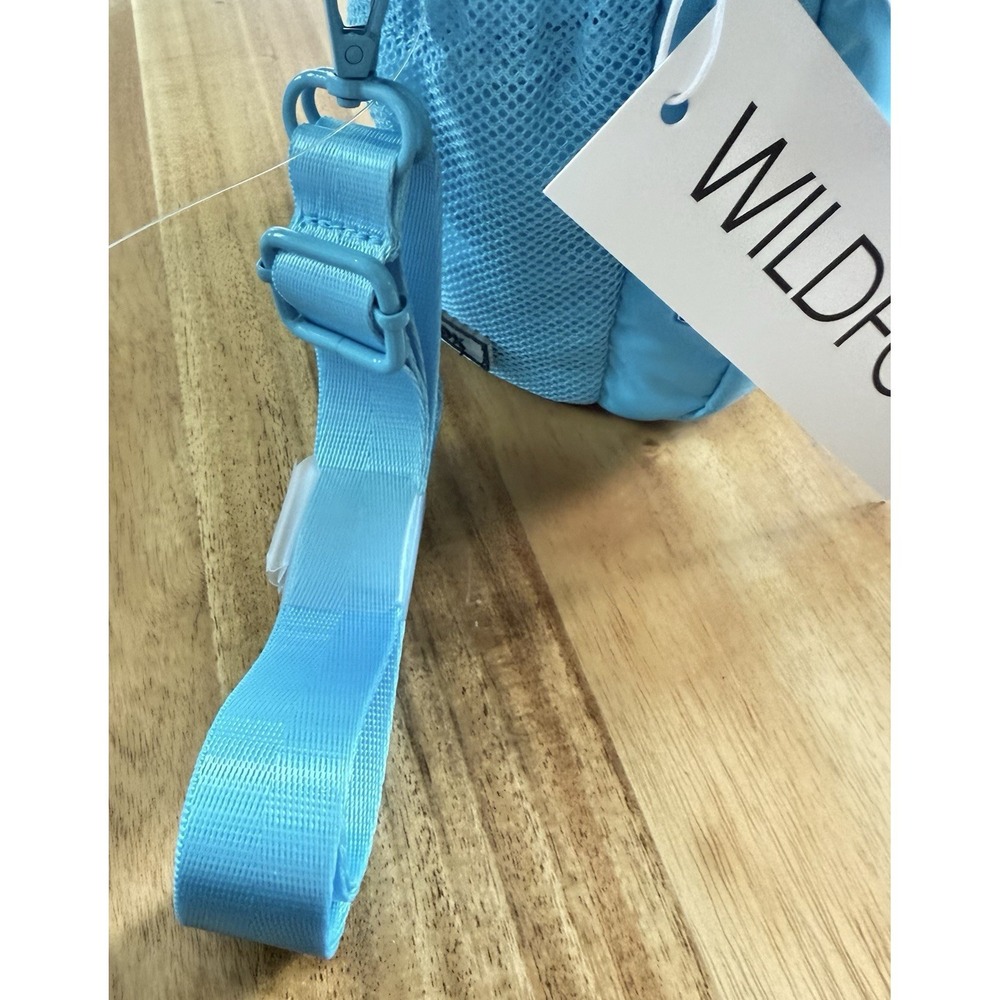 Wildfox Women's Blue Crossbody Water Bottle Bag‎ Nylon Parachute Sling NWT - Picture 3 of 14